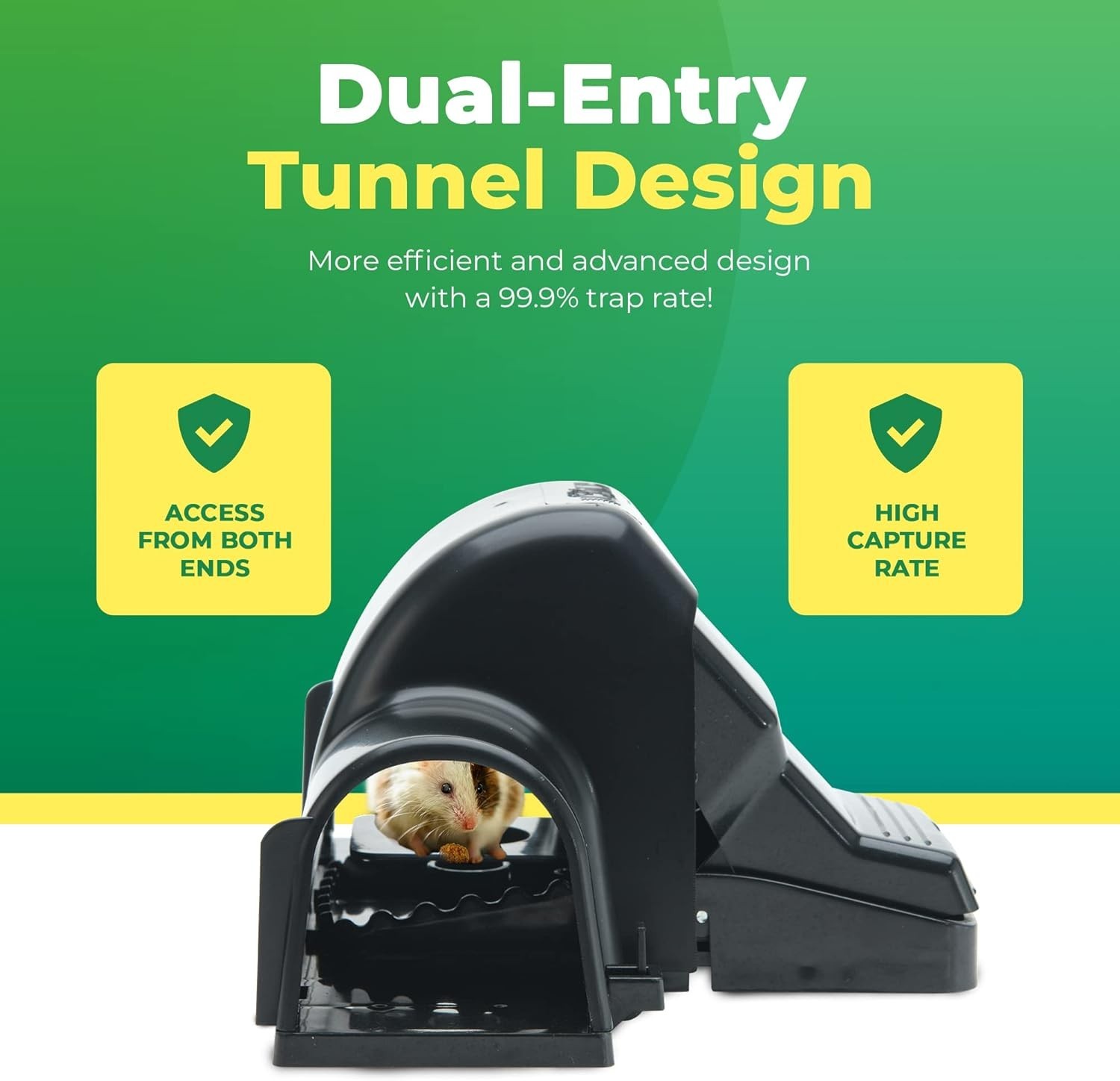Pack of 2 Modern Rat Traps – Child-Safe, Easy to Use Rodent Control Solution