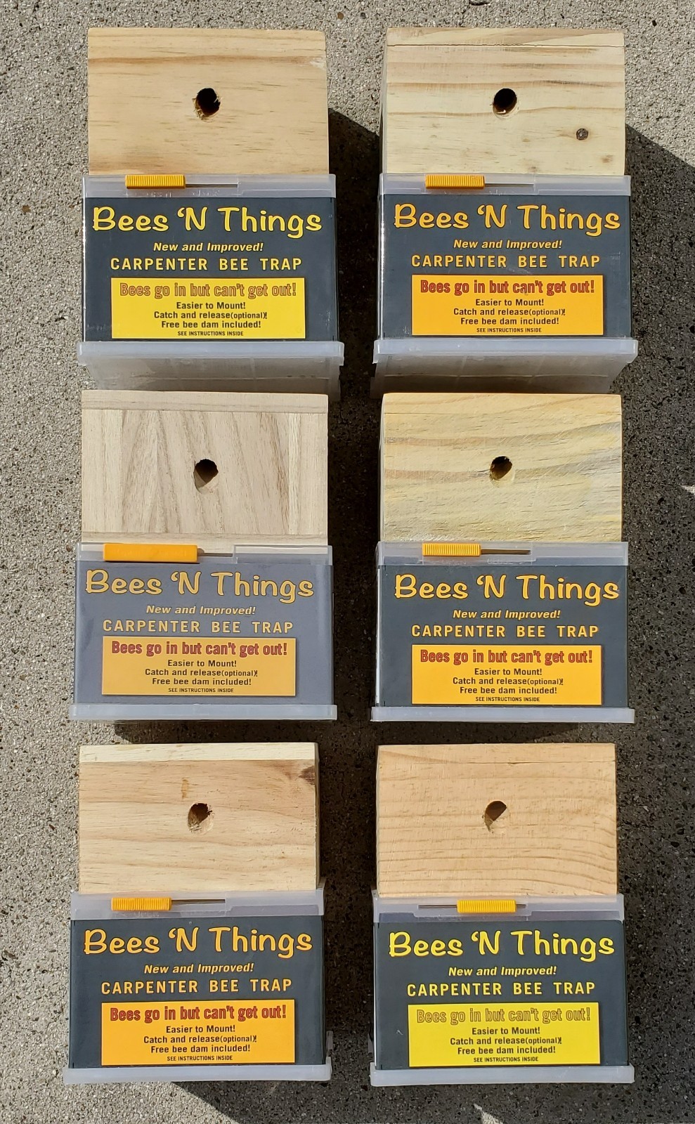 New Bees ‘N Things Outdoor Carpenter Bee Traps – Lot of 6
