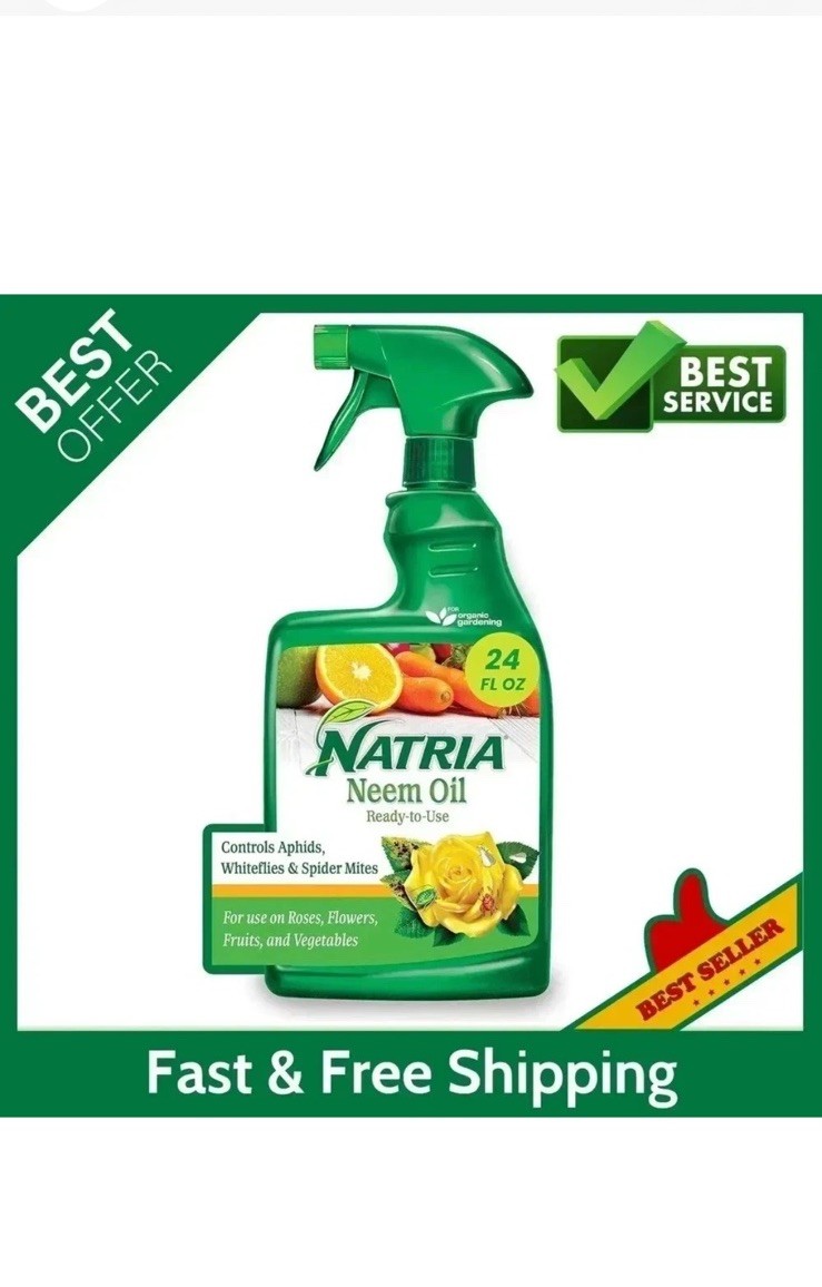 Natria 706250A Neem Oil Spray for Plants Pest Organic Disease Control, 24-Ounce.