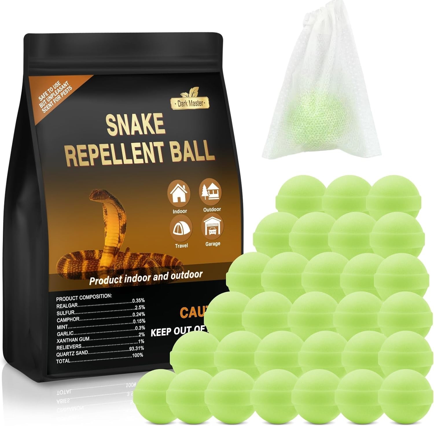 Natural Snake Repellent Granules 30 Pack – Powerful Outdoor Defense Formula