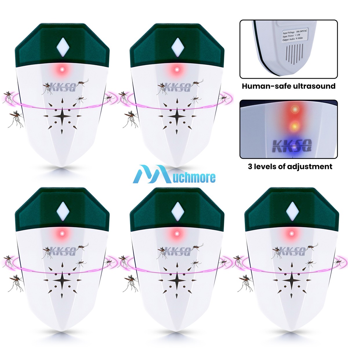 Pest Reject Pro Ultrasonic Repeller Home Bed Bug Mites Spider Defender Roaches