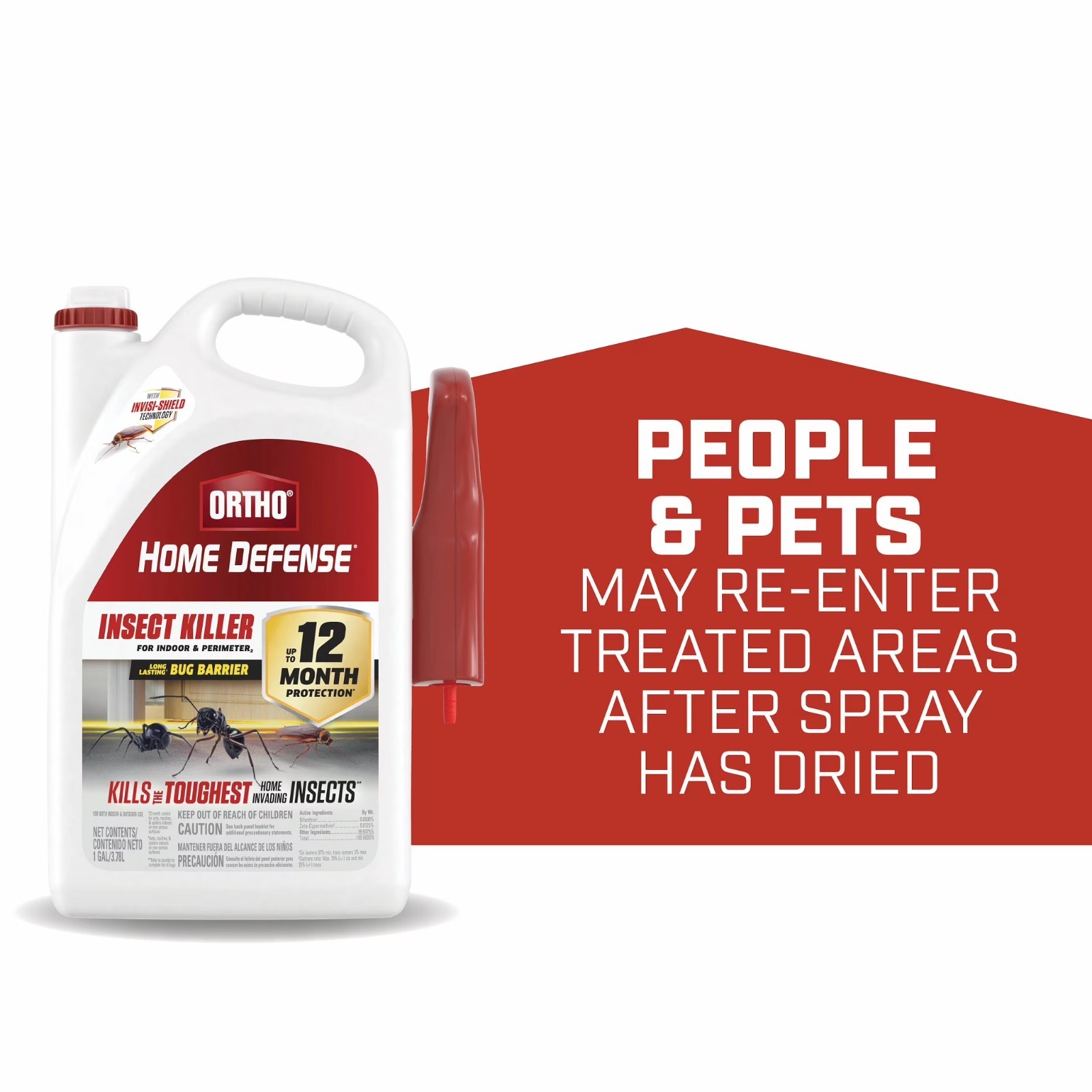 Ortho Home Defense Insect Killer for Indoor & Perimeter2 with Comfort Wand,1 gal