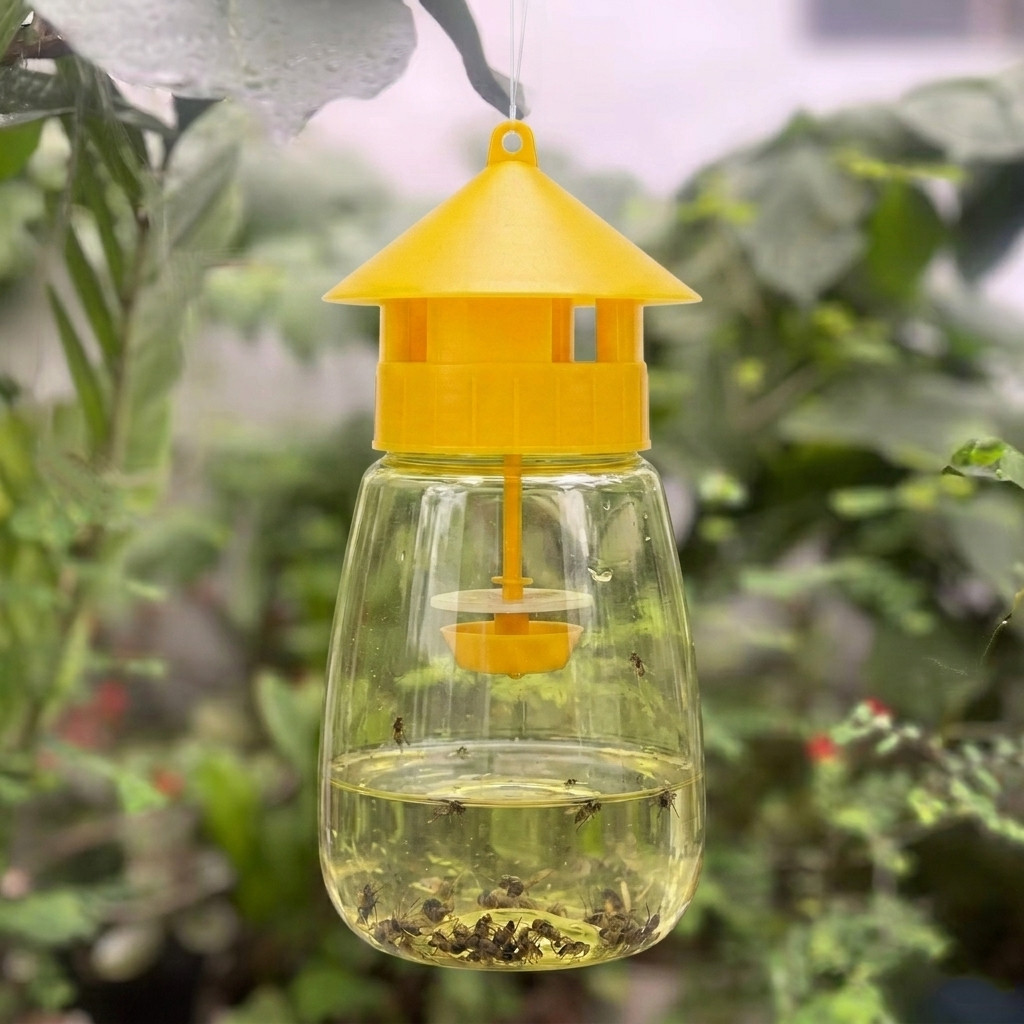 2 Pack Fruit Fly Trap & Cucumber Fly Insect Traps Reusable Pest Control