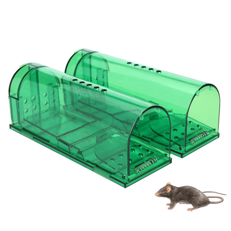 2 PACK Humane Mouse Traps Live Catch & Release No Kill Rat Mice Trap Reusable