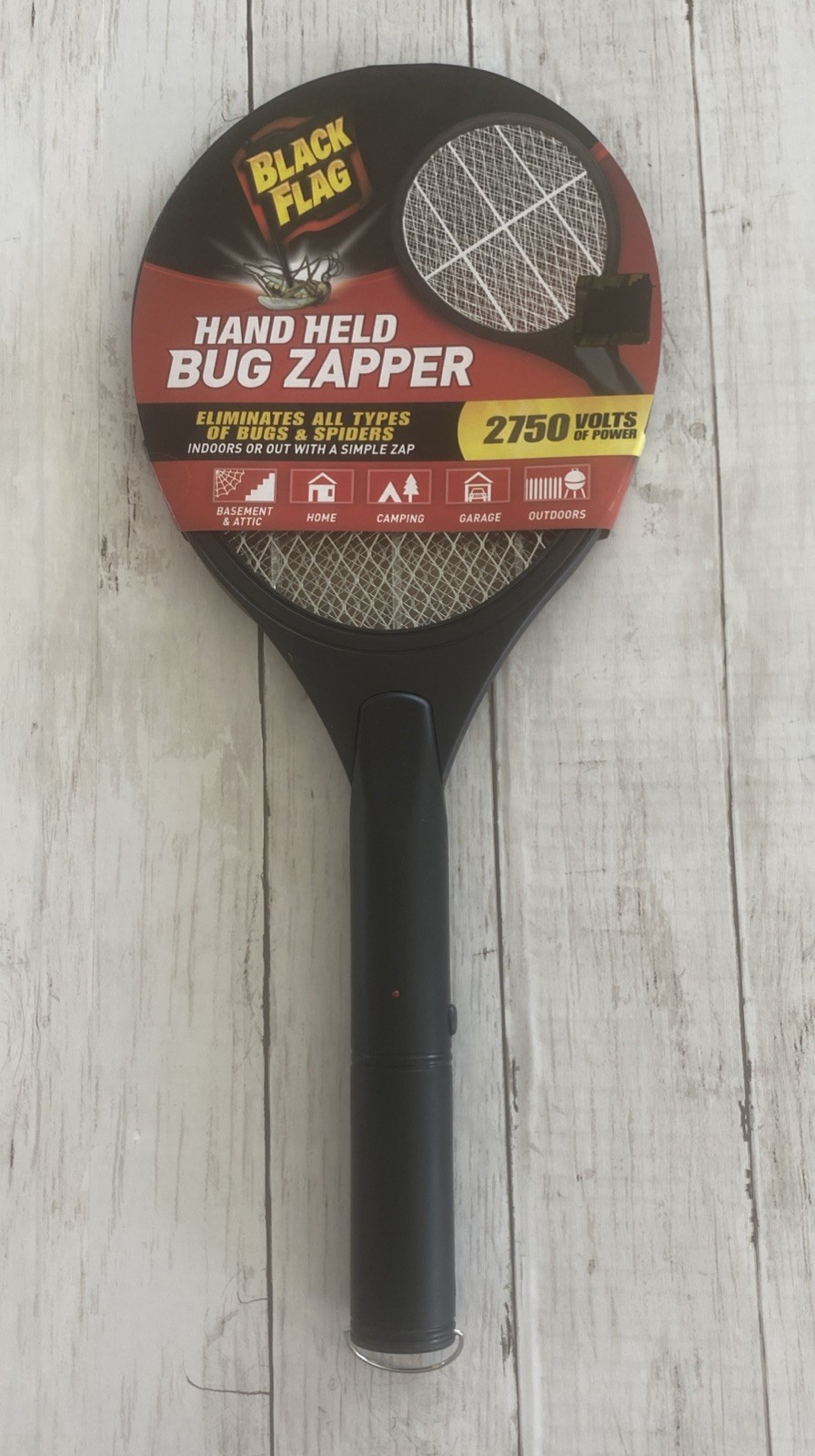 Black Flag Handheld Bug Zapper Eliminates All Types Of Bugs & Spiders 2750 Volt