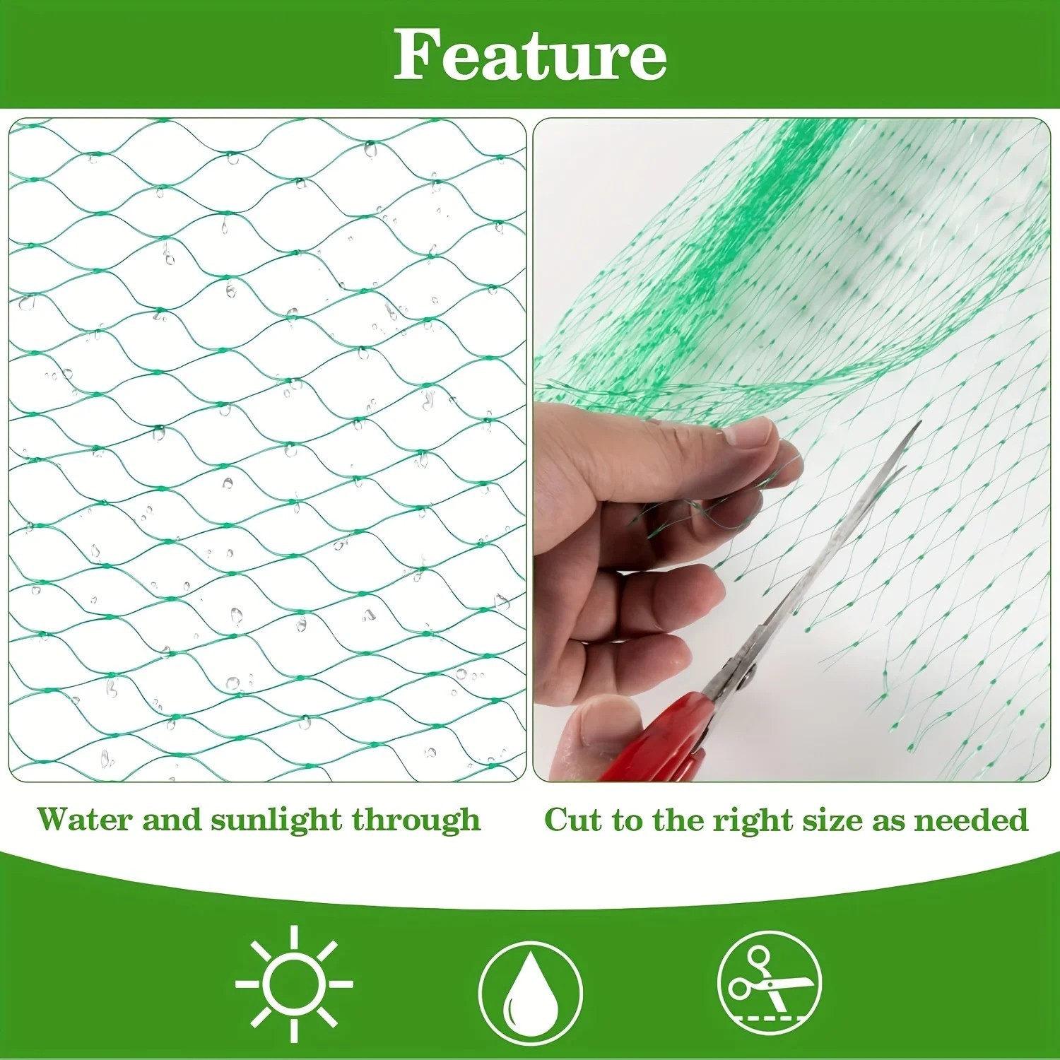 1PCS Garden Netting Bird Protection Trellis Grid Pest Fencing Net for Vegetables