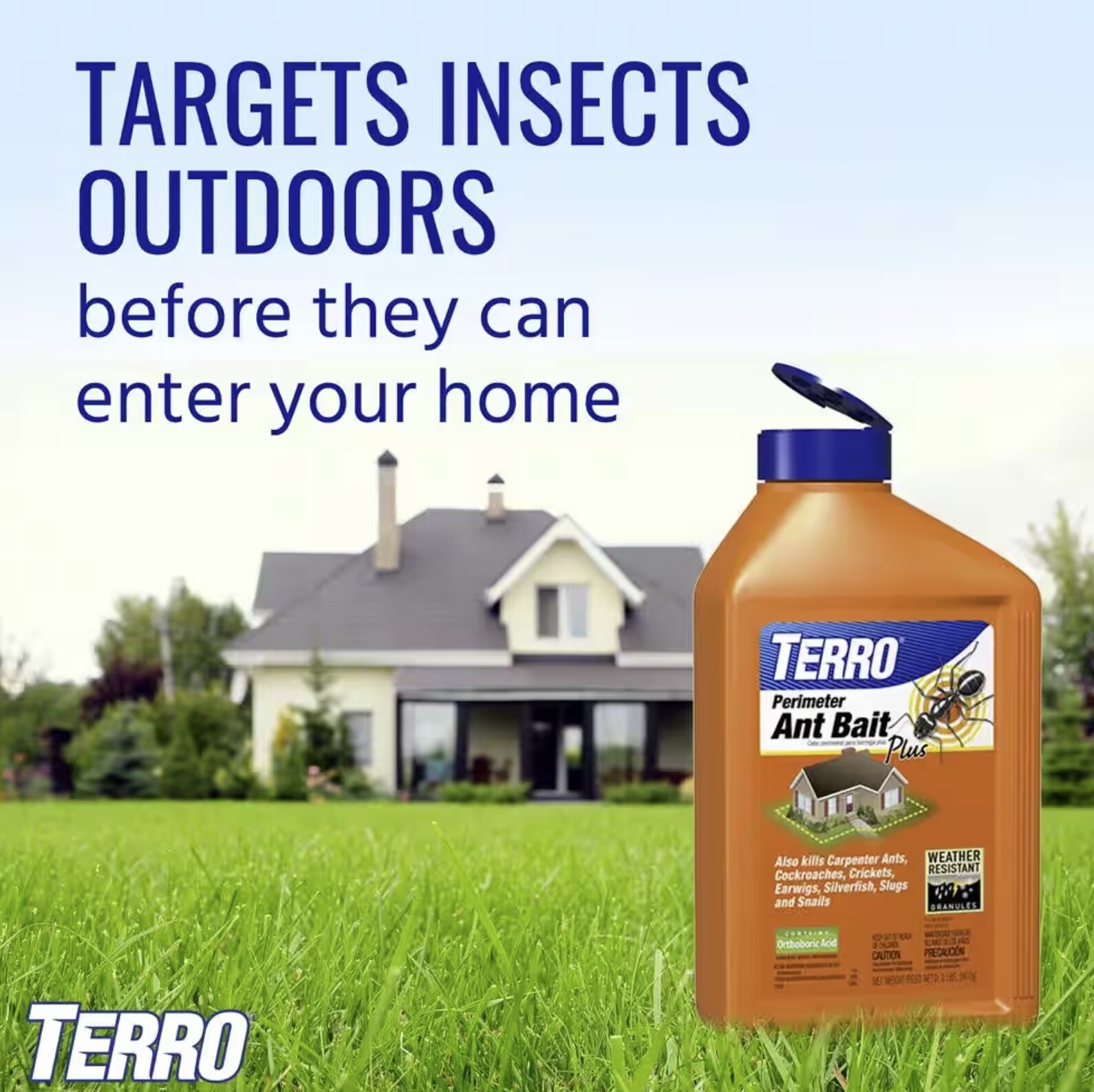 Terro T2600 Perimeter Ant Bait Plus Multi Purpose Insect Control Granules 2 Lbs.