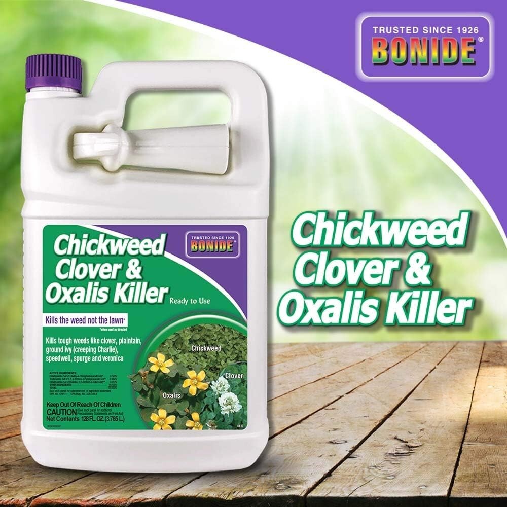 Bonide Chickweed, Clover & Oxalis Killer, 128 oz Ready-to-Use Spray