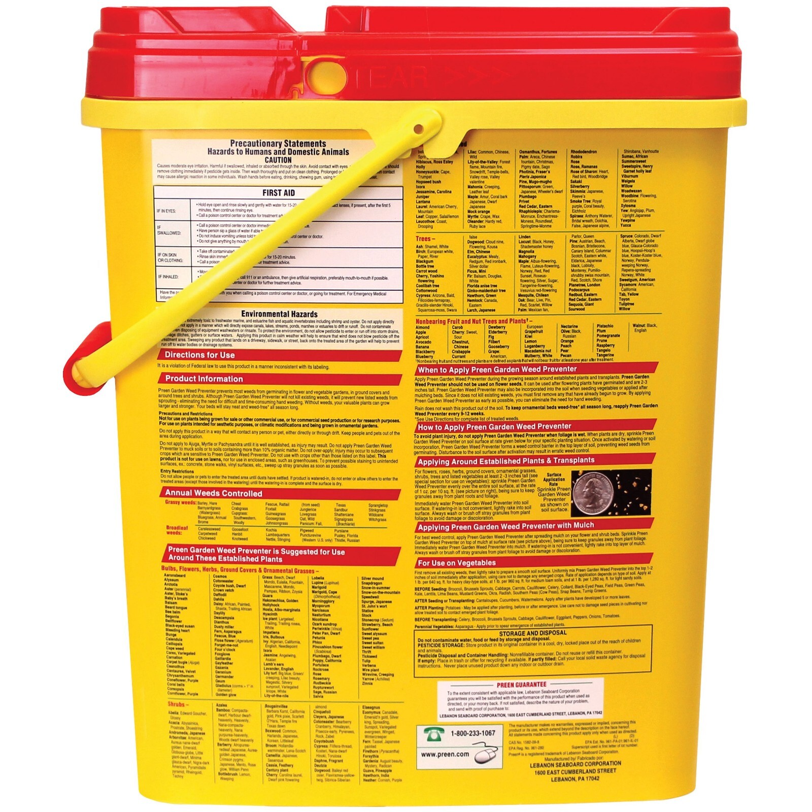 Preen Garden Weed Preventer 16 lbs Covers 2,560 sq. ft. Garden Lawn Backyard NEW