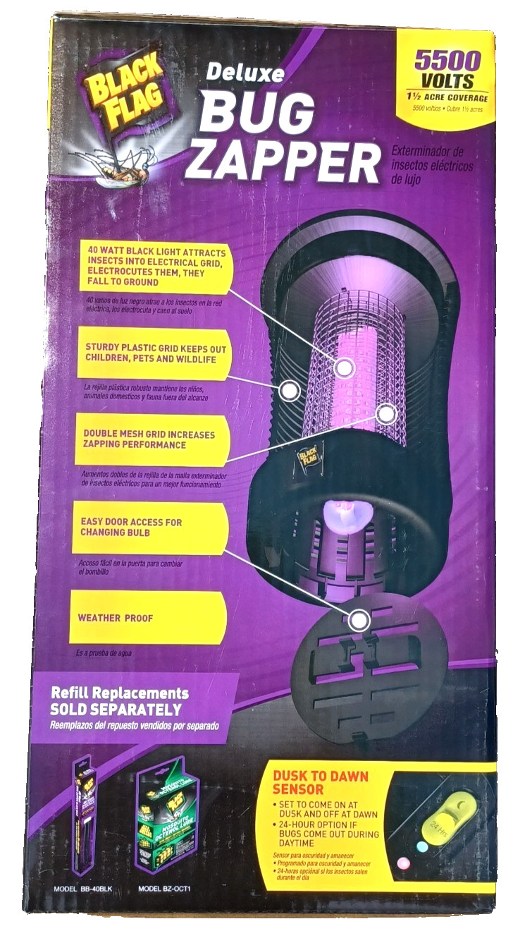 BLACK FLAG 40-Watt Bug Zapper Outdoor Lantern #BZ-40DX (BRAND NEW)