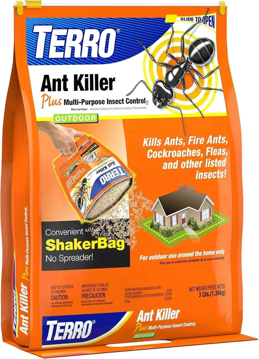 TERRO T901-6 Outdoor Ant Killer Granules Plus Shaker 3 lb. Bag