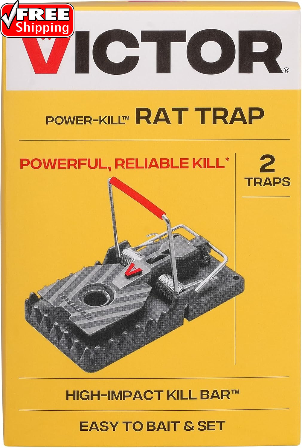 M144-2B Instant Power-Kill Easy Set Reusable Rat Trap – 2 Traps