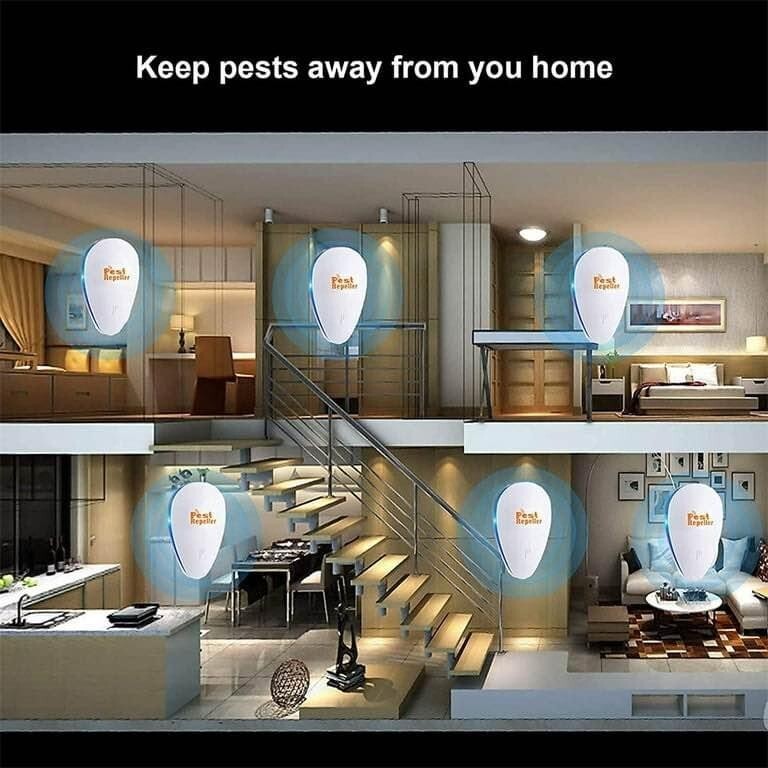 Ultrasonic Pest Repeller Electronic Ultrasonic Pest Repellent Plug in Ind 6 Pack