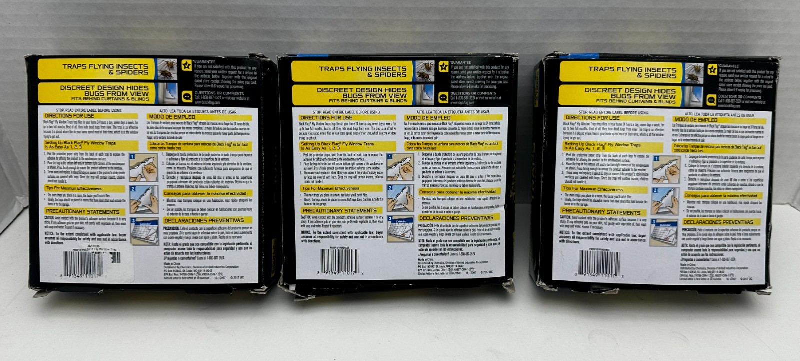 Black Flag Fly Window Traps x3 Boxes x4 Traps in Each READ