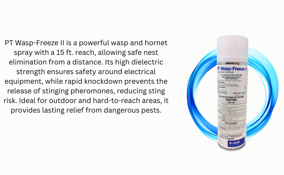 14 oz PT Wasp Freeze II Wasp and Hornet Insecticide Aerosol Can BASF