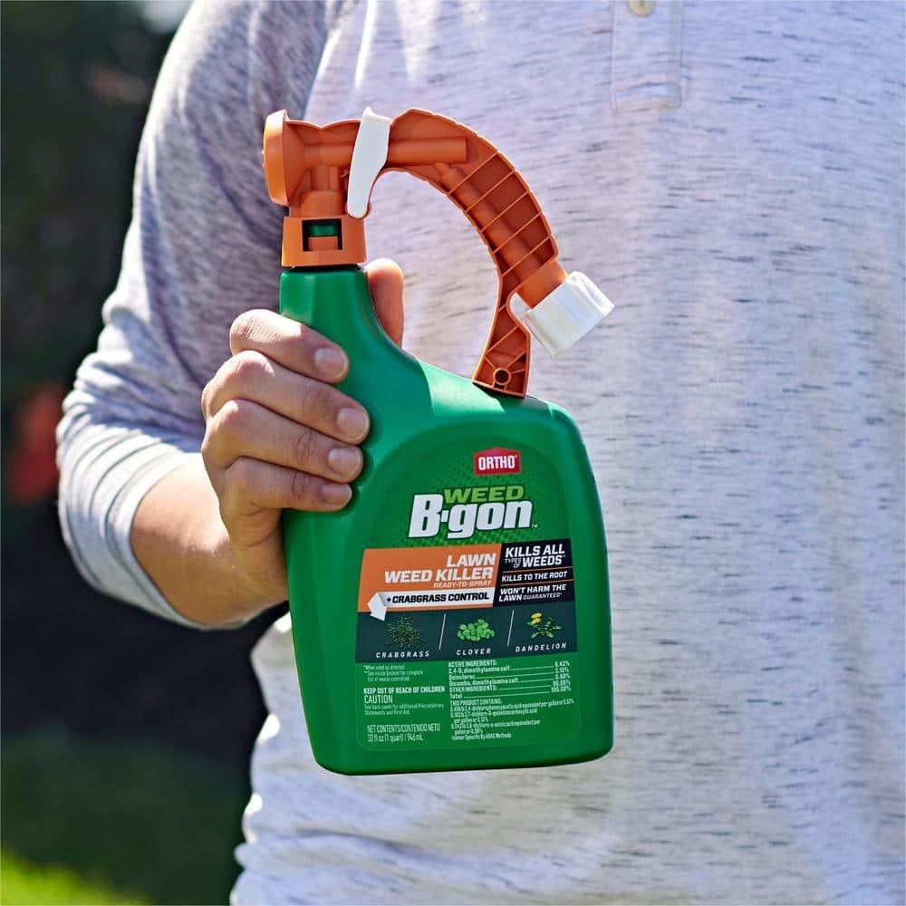 Weed B-Gon Ready-To-Spray Lawn Weed Killer with Crabgrass Control, 32 oz