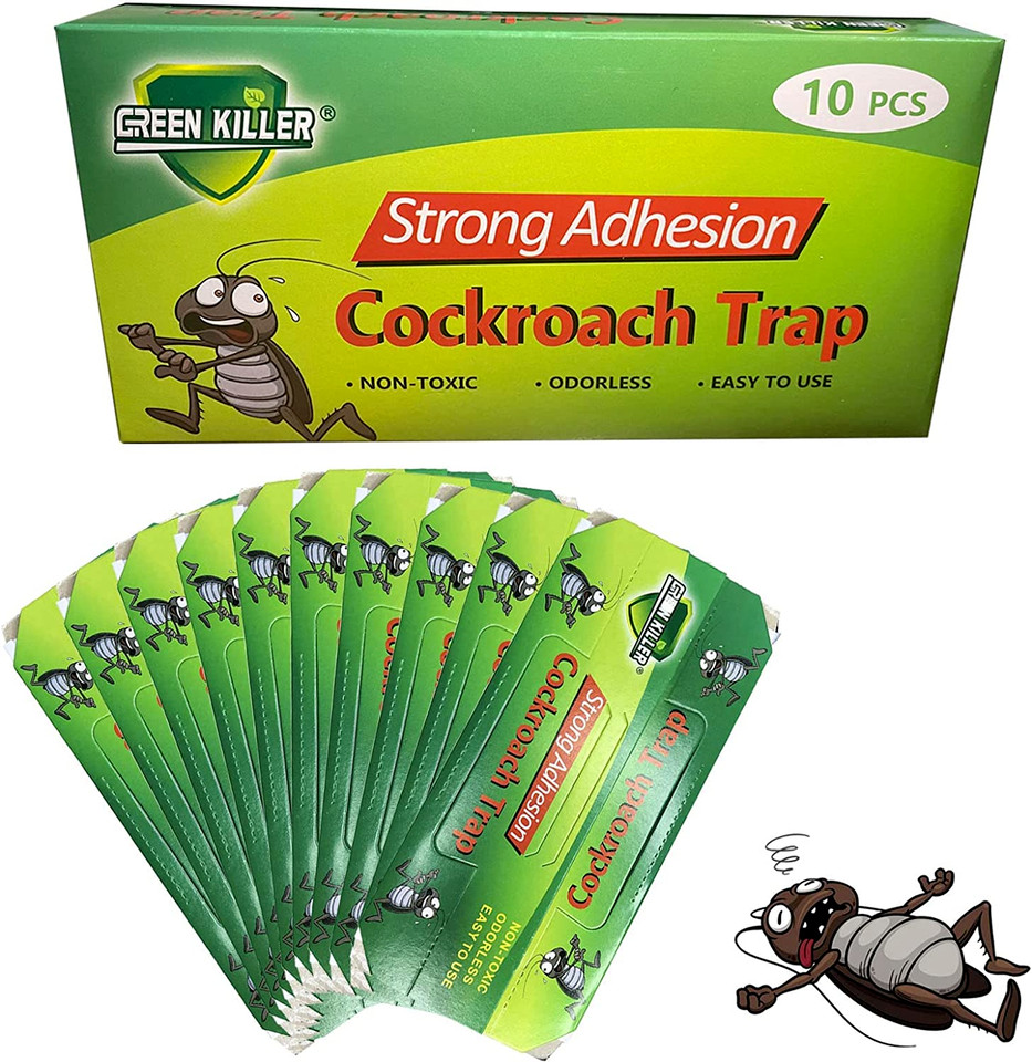 Roach Traps Indoor 10Pack, Sticky Traps for Cockroaches Indoor Home, Sticky Glue