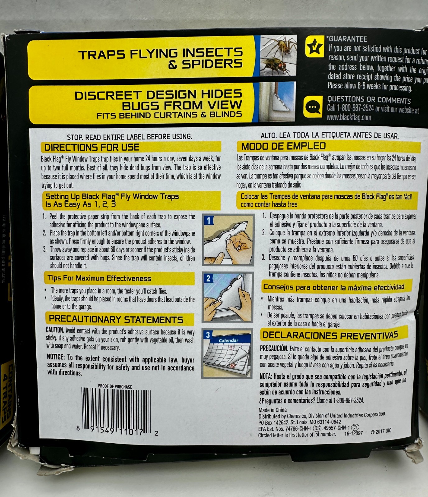 Black Flag Fly Window Traps x3 Boxes x4 Traps in Each READ