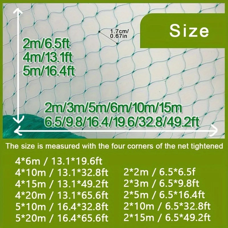 1PCS Garden Netting Bird Protection Trellis Grid Pest Fencing Net for Vegetables