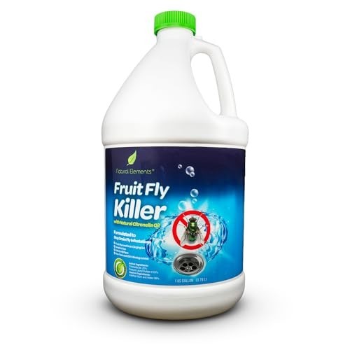 Natural Elements Fruit Fly Killer Gel for Drain Flies Gnats Flying Ants 1 Gallon