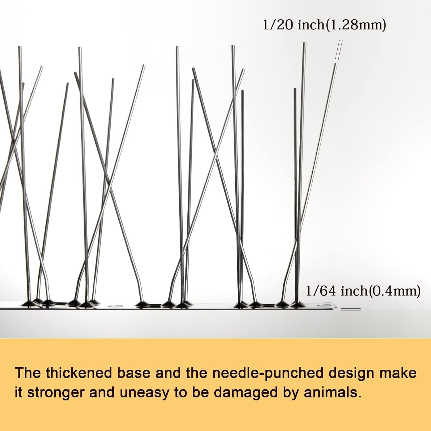 Durable 38.3ft Bird Spikes with Stainless Steel – Modern Defense Against Pigeons