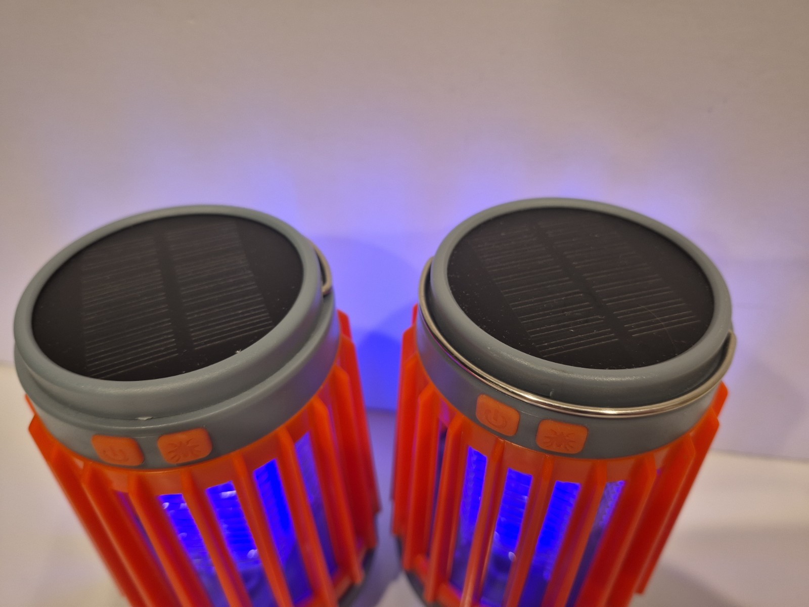 Lot 2 Solar Or Micro USB Charge Mosquito Bug Zapper Camping Patio Light Lantern