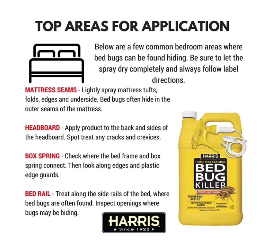 Pest Control Bed Bug Killer Spray 1 Gal. Odorless Non-Staining Indoor Liquid