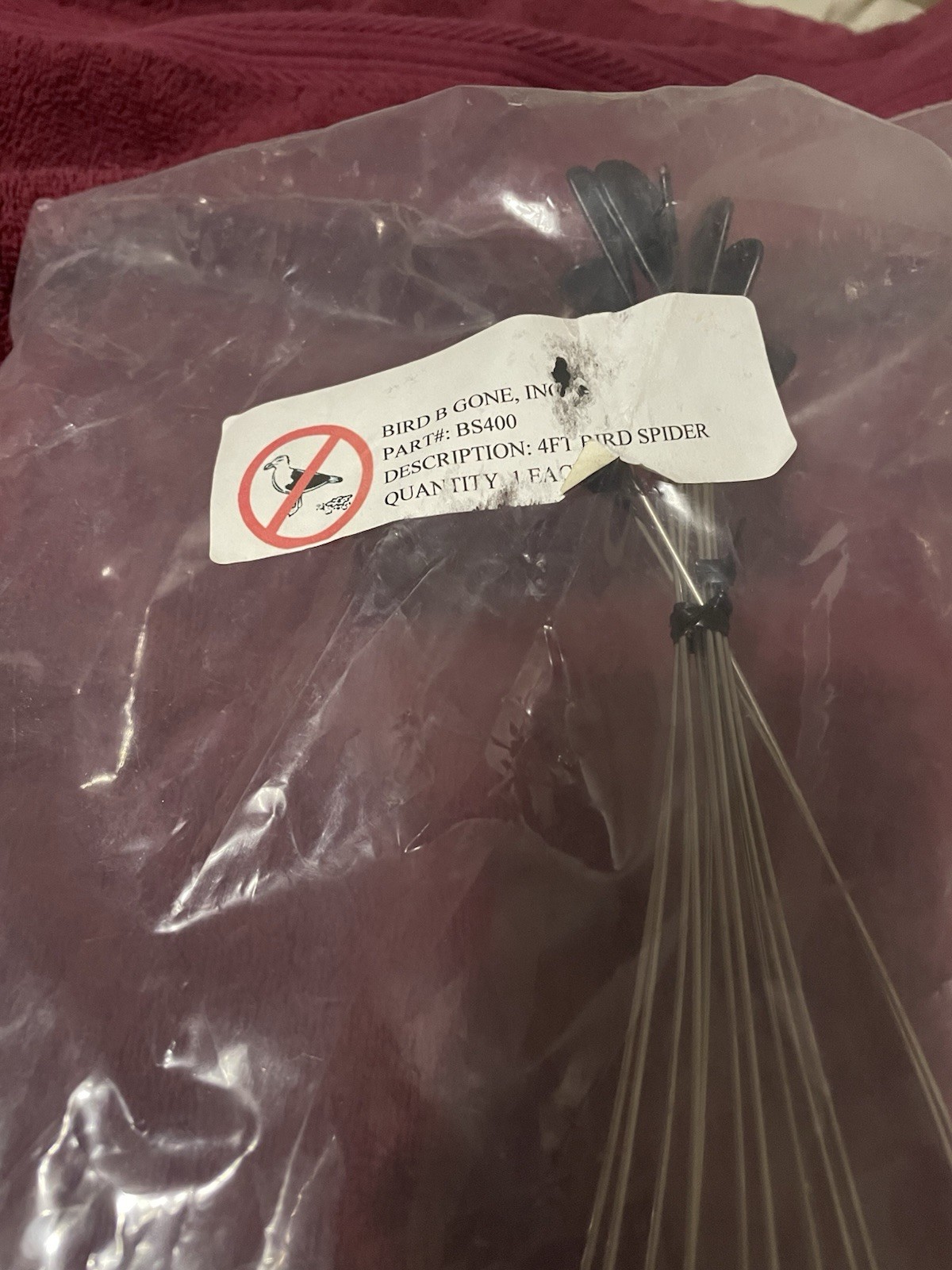 Bird-B-Gone Spider Spinning Bird Deterrent BS400 4 Feet