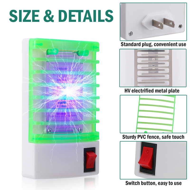 Indoor Plug-In Fruit Fly Insect Trap for Flies, Gnats, Bugs, Repellent UV Light