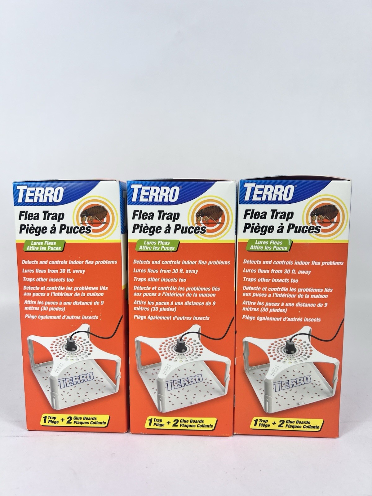 Terro Flea Trap Lure T230 Electric Indoor Insect Light Killer 3 Pack Lot Set