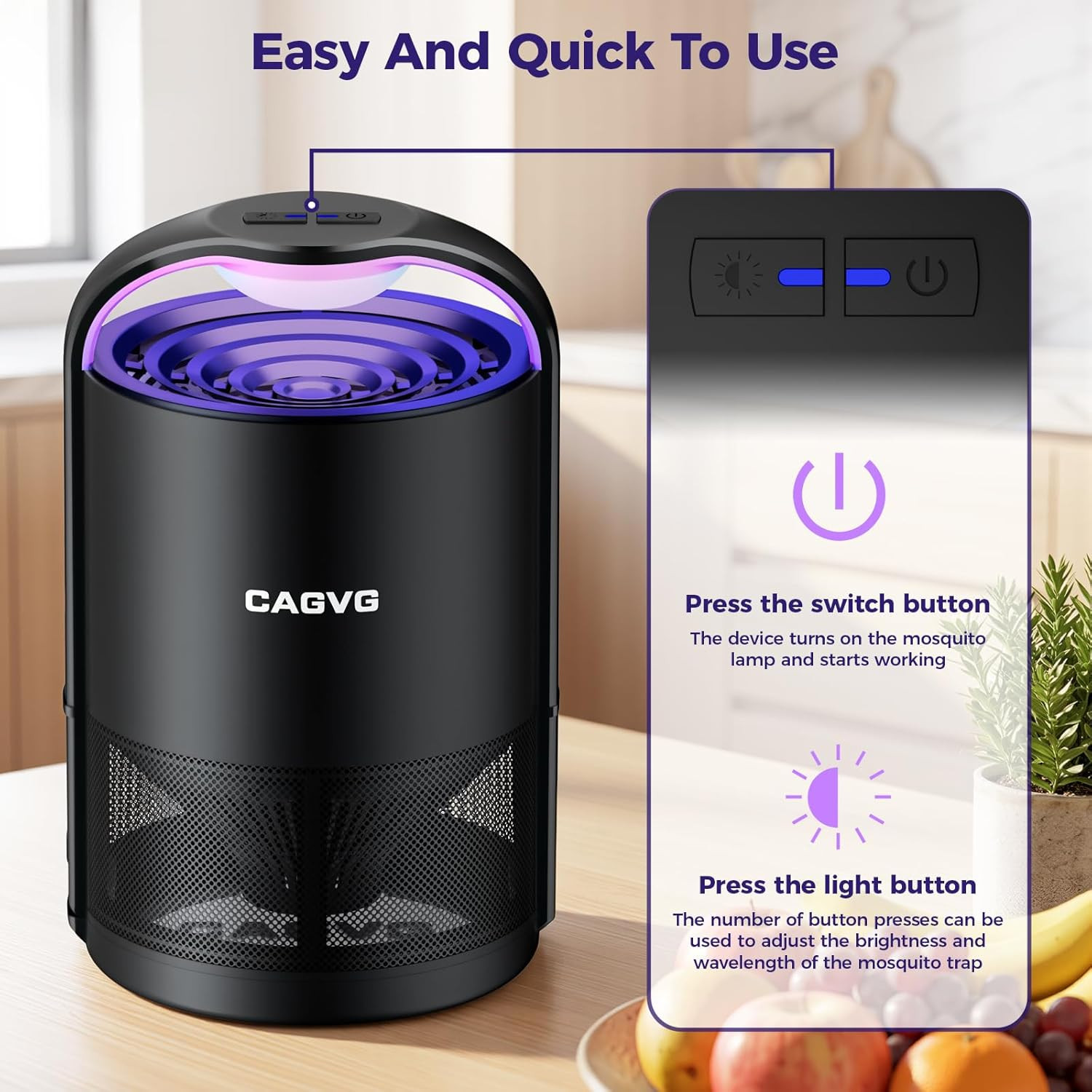 Fly Trap Indoor, Fruit Fly Traps for Indoors Flying Insect Gnat Traps for House