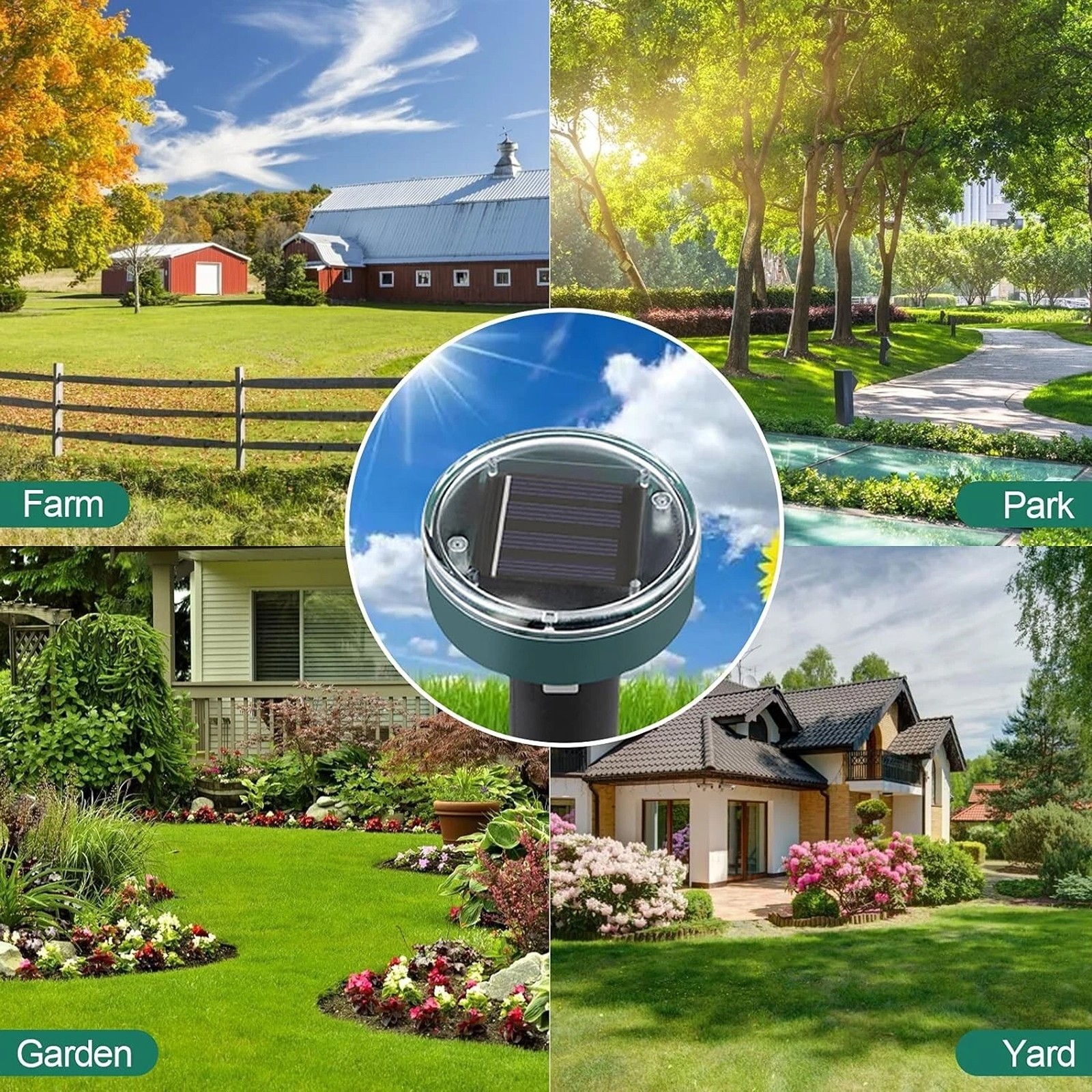8-32 Pack Solar Power Ultrasonic Repellent Mice Gopher Mole Pest Snake Repeller
