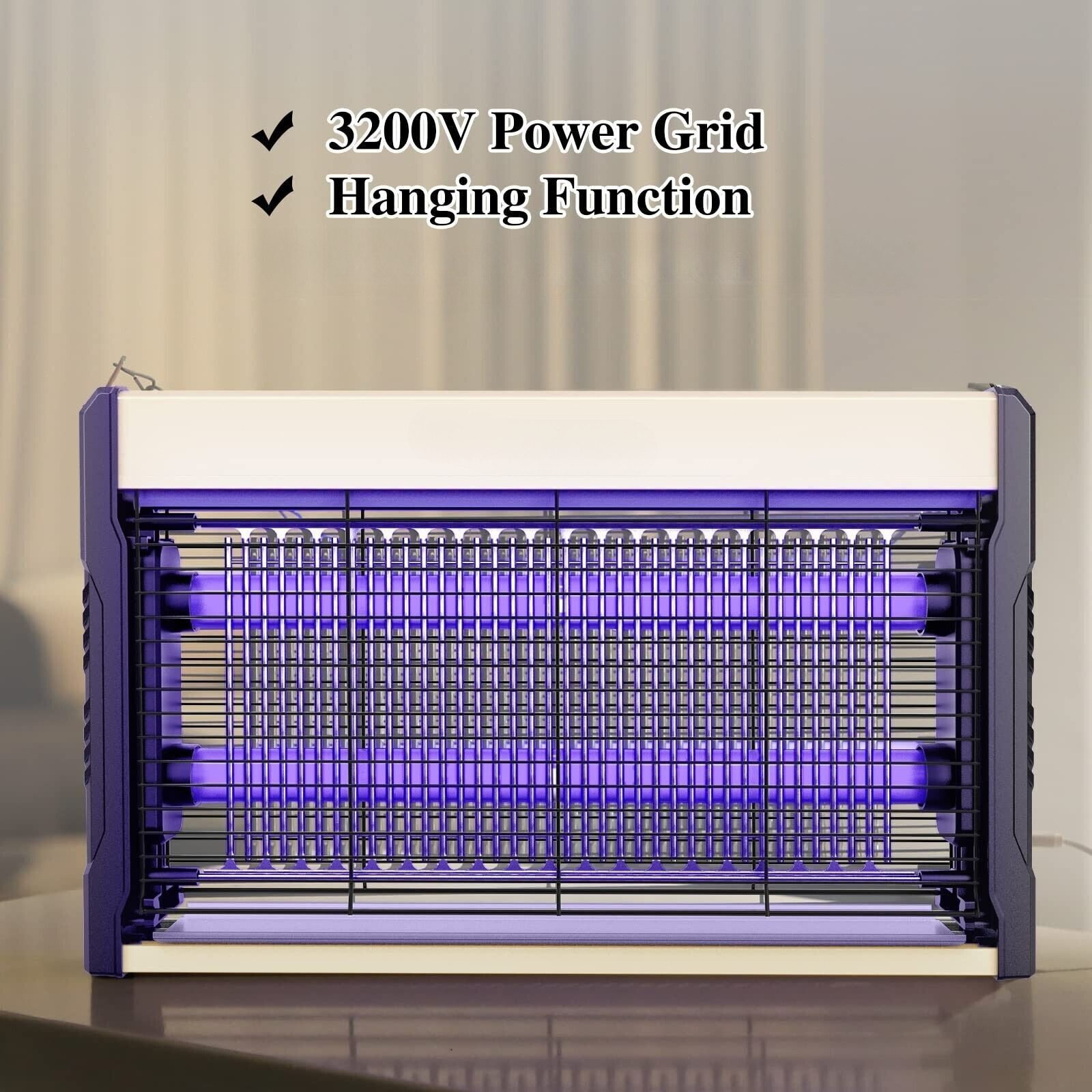 Electric Bug Zapper 3200V Mosquito Zapper Killer,w/Hanging Chain LED Waterproof