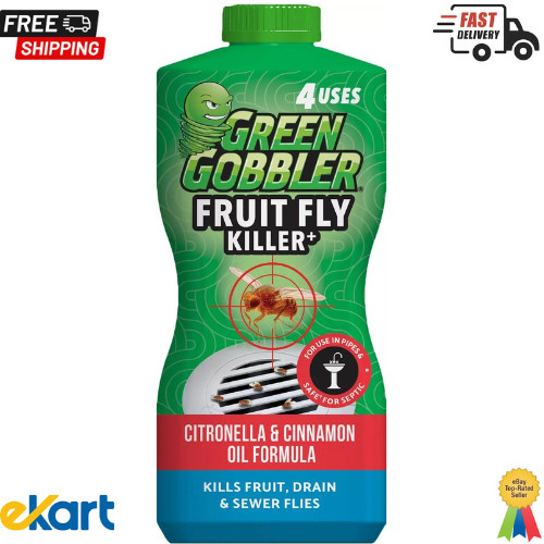 Green Gobbler Fruit Fly and Drain Fly Killer Goodbye Gel Drain Treatment 32 oz