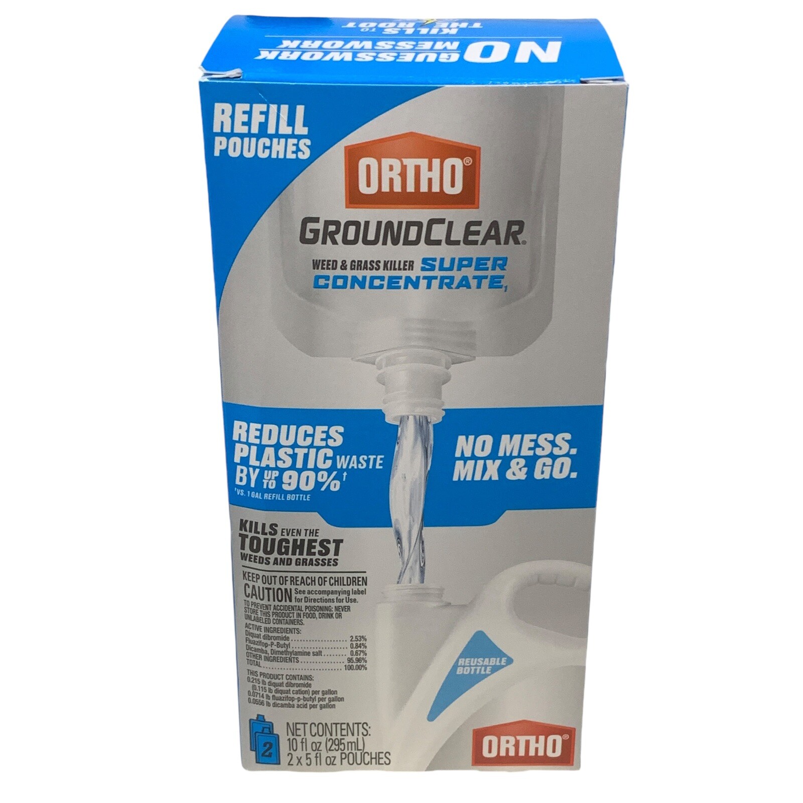 Ortho GroundClear Super Concentrate Weed & Grass Killer Refill Pouch TOTAL 10oz