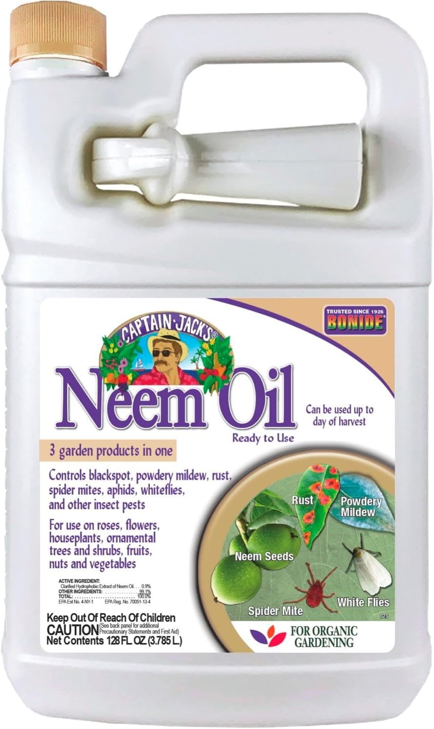 Bonide Neem Oil Spray 128 oz – Organic 3 in 1 Insecticide, Fungicide & Miticide