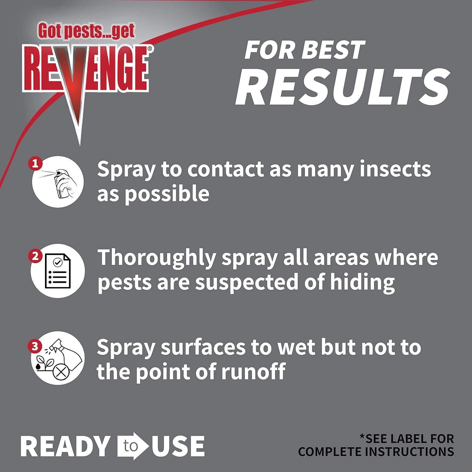 REVENGE Termite Carpenter Ant Killer Aerosol Indoor/Outdoor Pest Spray-Pack of 2