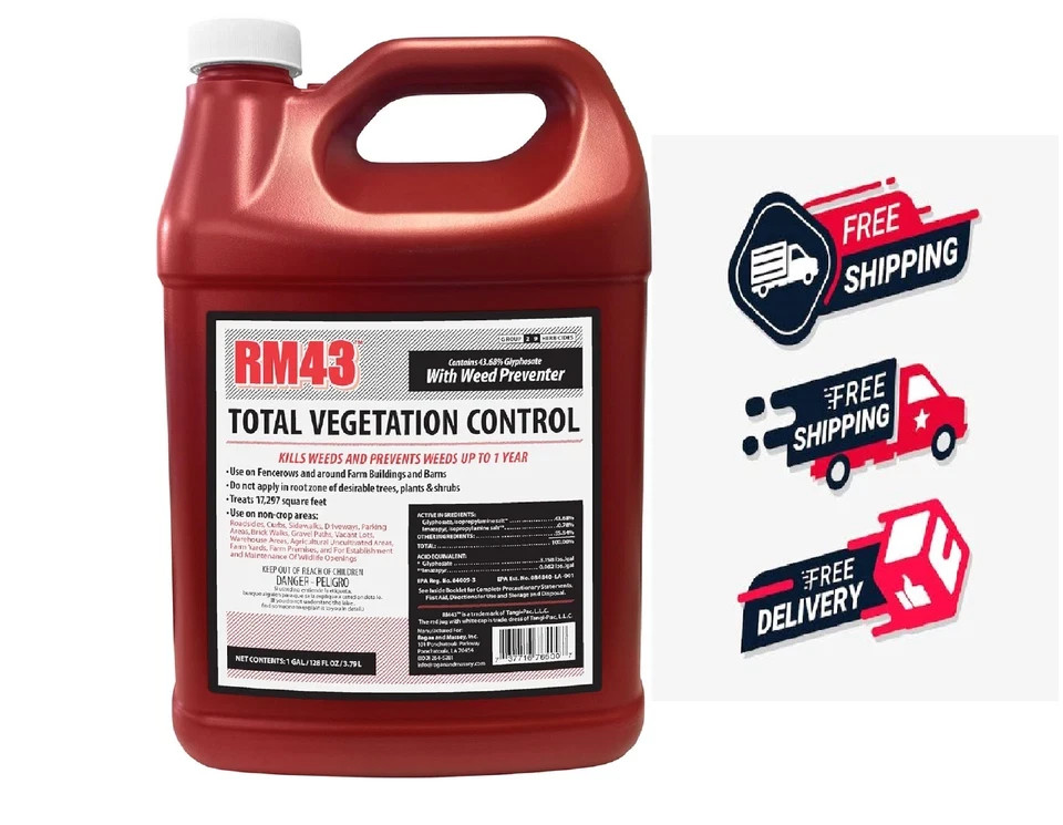 RM43 Total Veg Control Glyph Imazapyr Root Weed Preventer and Grass killer 1 GAL