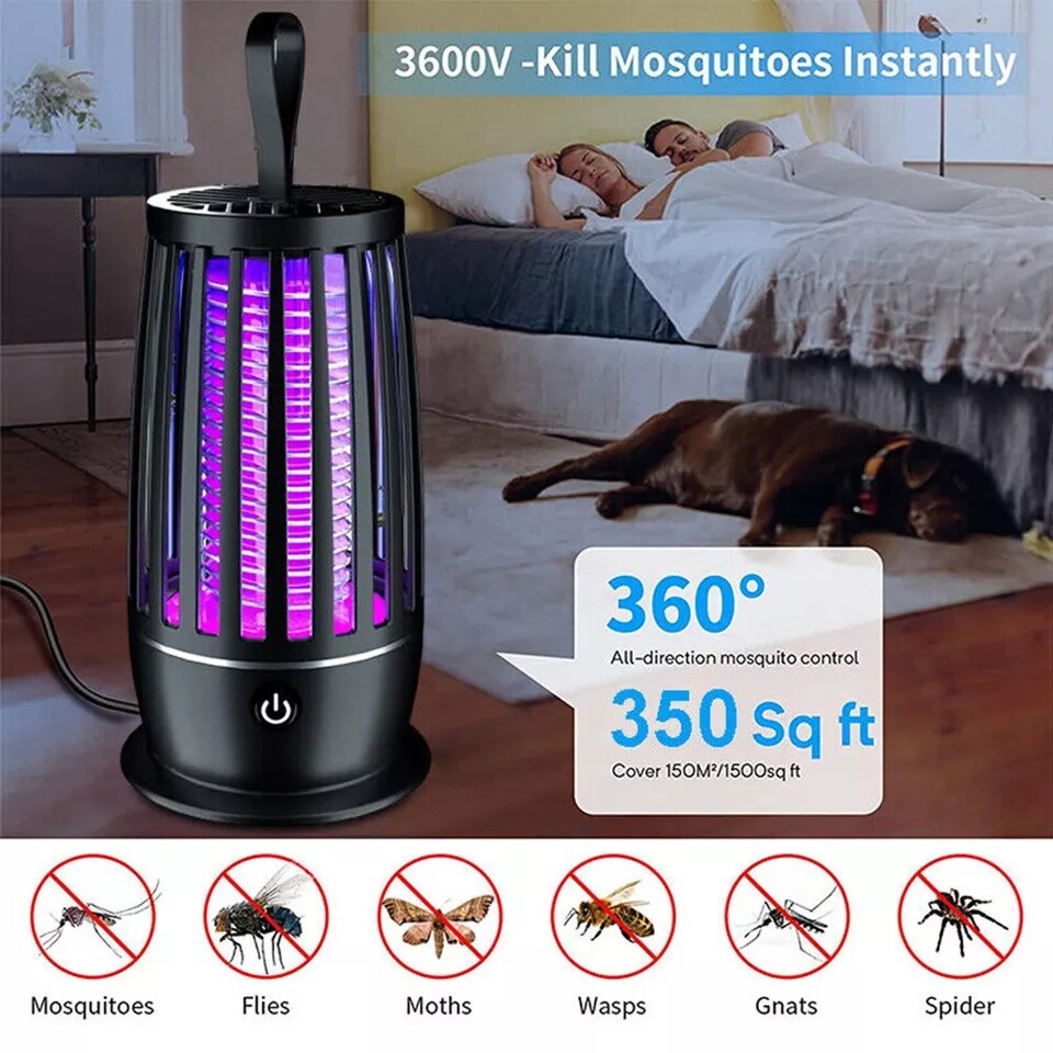 2PACK Electric Fly Bug Zapper Mosquito Insect Killer LED Light Control Lamp Home