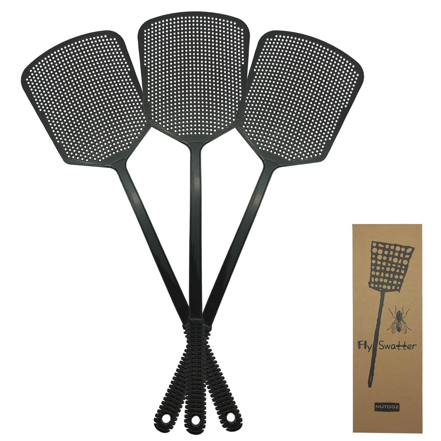 Heavy Duty Fly Swatter Set Manual Flexible Thick Insect Bug Killer Multipack
