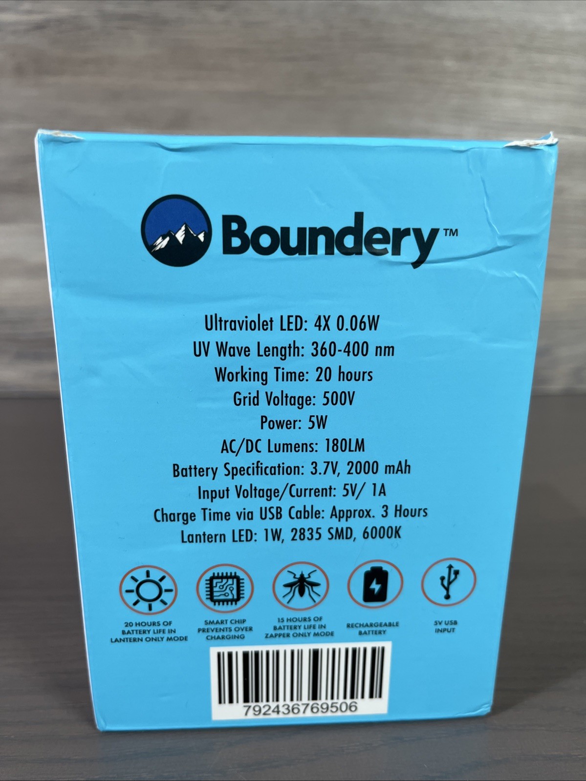 Boundery Bug Bulb 2 in 1 Camping Lantern Electric Bug Zapper Light Bulb NIOB
