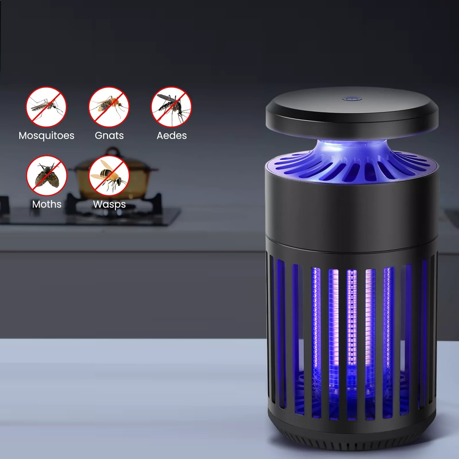 Mosquito Flying Insect Bug Moths Gnat killer Zapper by indoor Light HV shocked