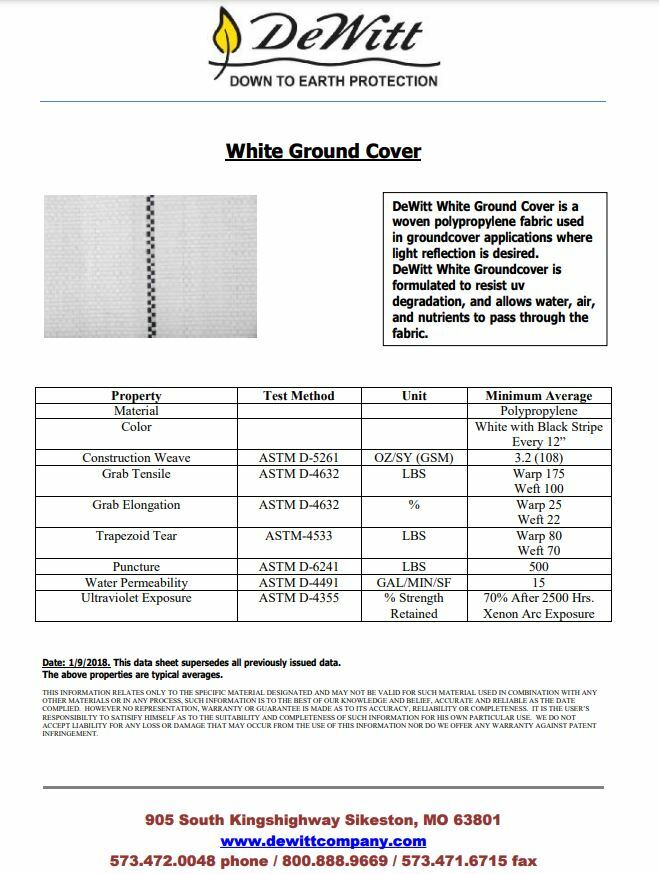 DeWitt White Woven Ground Cover 3 FT X 300 FT