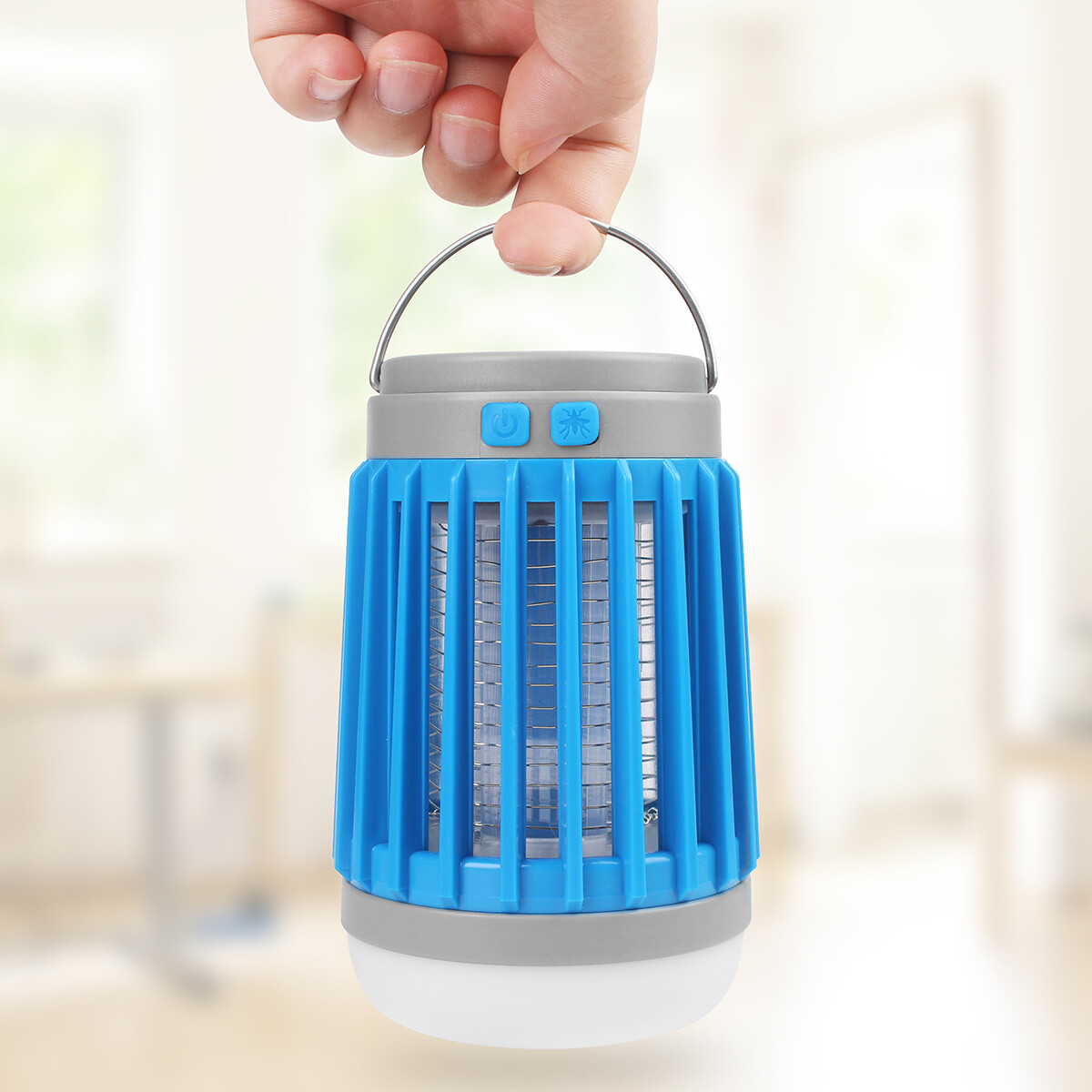 Solar Power Mosquito Killer Lamp Fly Insect Bug Zapper LED Light Camping Lantern