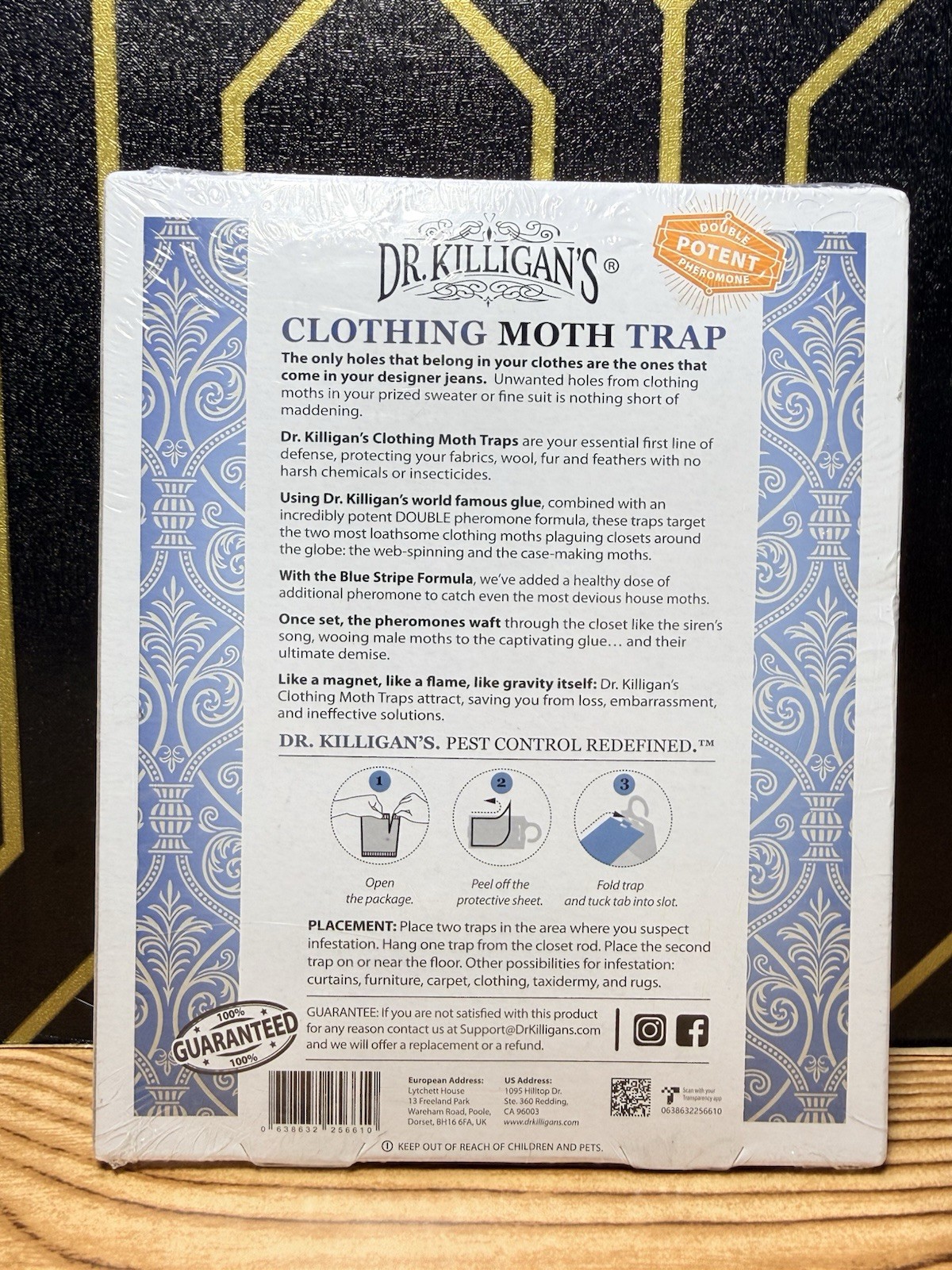 Dr. Killigan’s Pheromone Clothing Moth Traps Indoor 6 Pack Blue/White Free Shipp