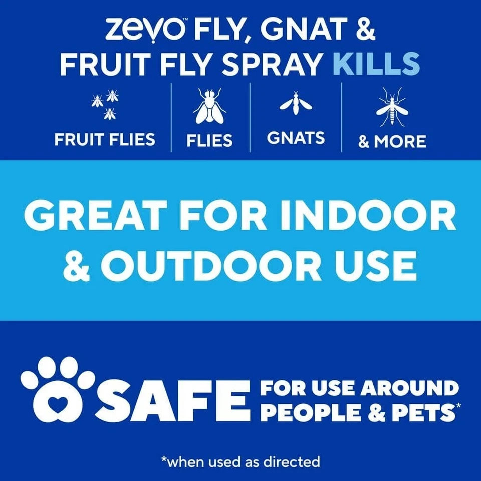 ZEVO 10 oz. Fly, Gnat and Fruit Fly Insect Killer Spray Free Shipping