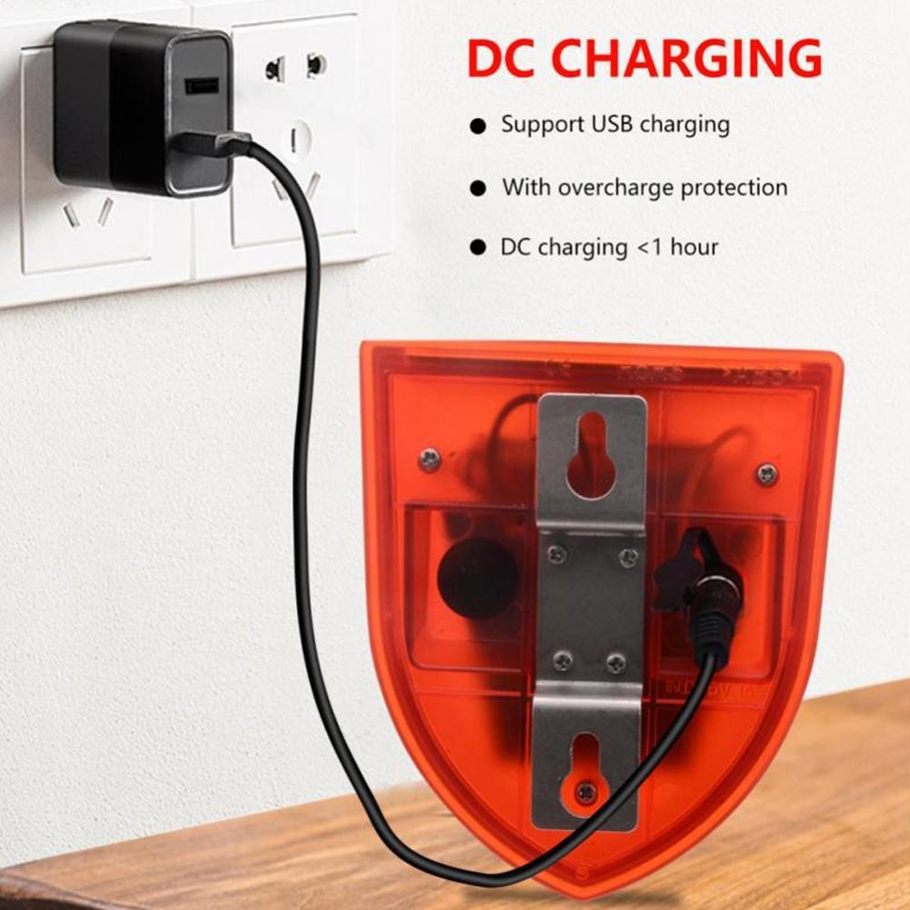 4PCS Solar Outdoor Motion Sensor Alarm-129db Dog Barking & Gunshot USB Charge