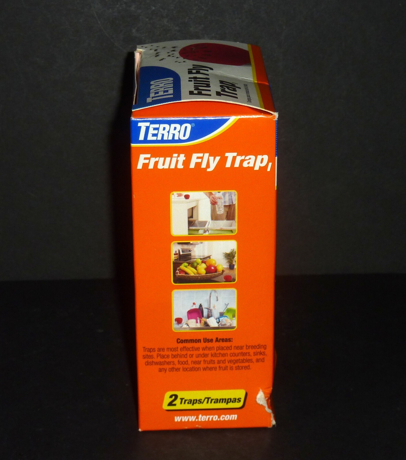 TERRO Indoor Fruit Fly Trap with Built in Window 2 Traps + 90 day Lure Supply