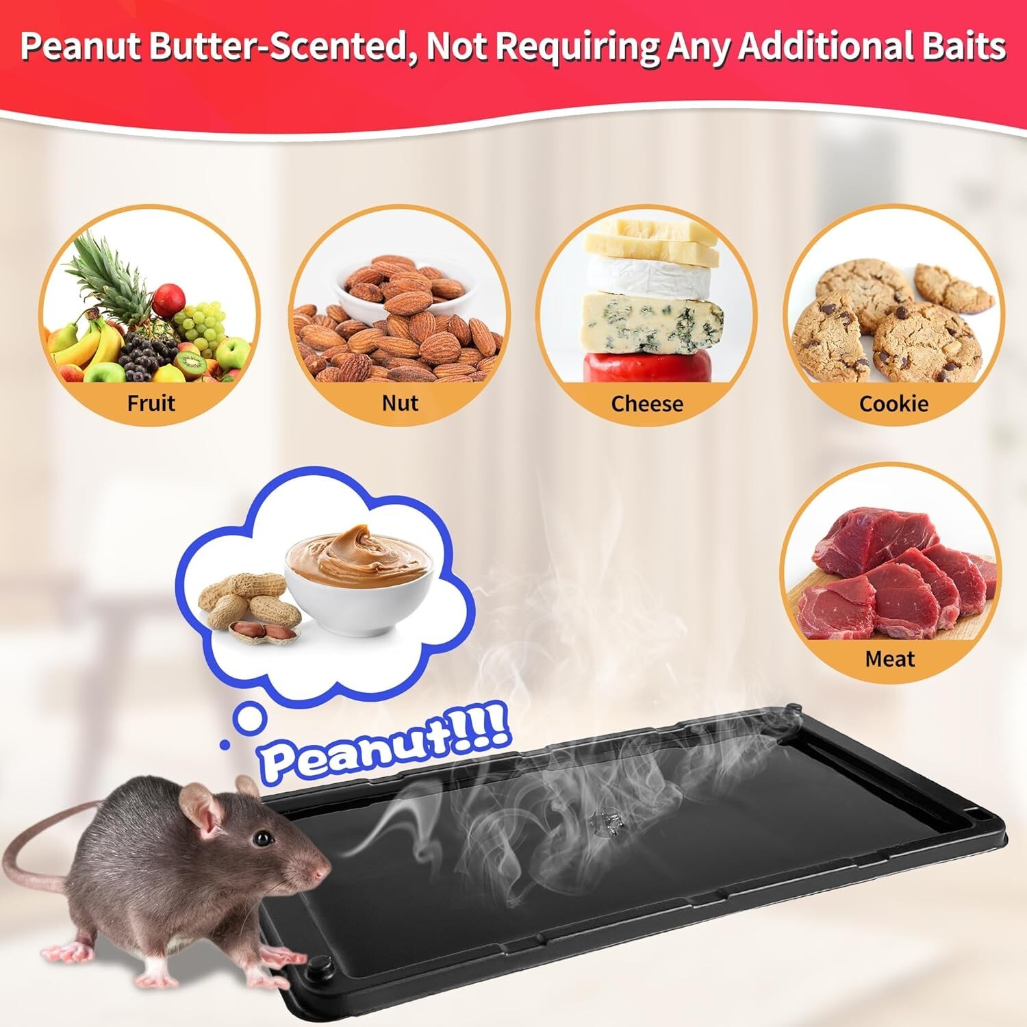 Mouse Glue Traps 6 Packs Large Glue Traps for Mice and Rats Indoor Sticky Traps