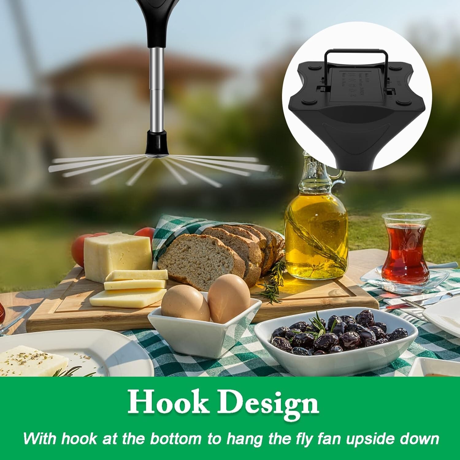 2-4PCS Fly Repellent Fans for Tables with Holographic Blades